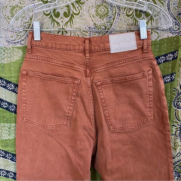 Everlane Rust Organic Cotton The Way-High Jeans Size 25 Tall - Picture 9 of 16